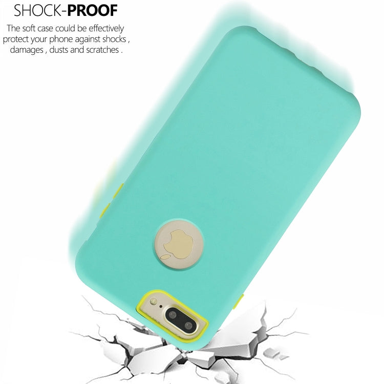 For iPhone 8 Plus / 7 Plus 3 in 1 Shockproof PC + Silicon Case
