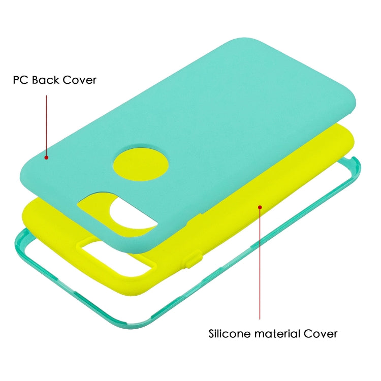 For iPhone 8 Plus / 7 Plus 3 in 1 Shockproof PC + Silicon Case