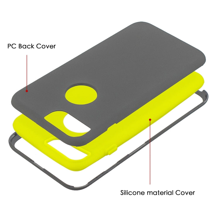For iPhone 8 Plus / 7 Plus 3 in 1 Shockproof PC + Silicon Case