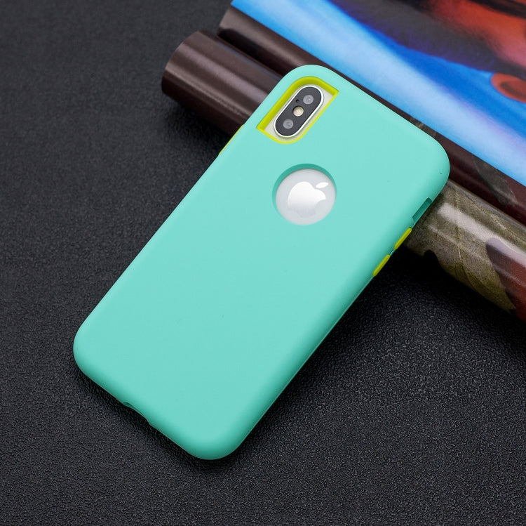 For iPhone X / XS 3 in 1 Shockproof PC + Silicon Case