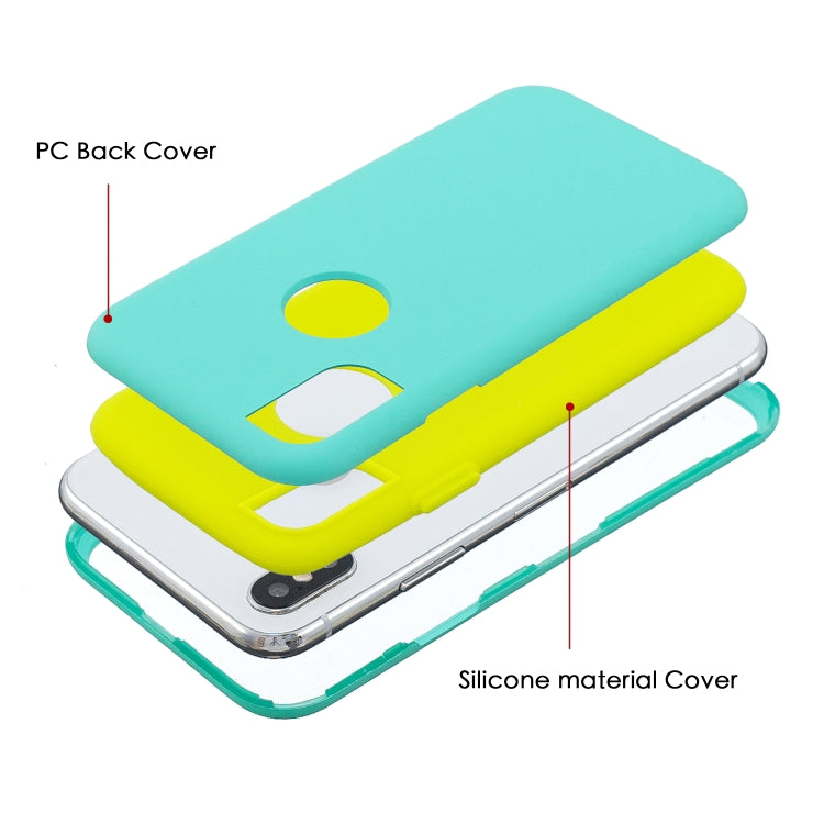 For iPhone X / XS 3 in 1 Shockproof PC + Silicon Case