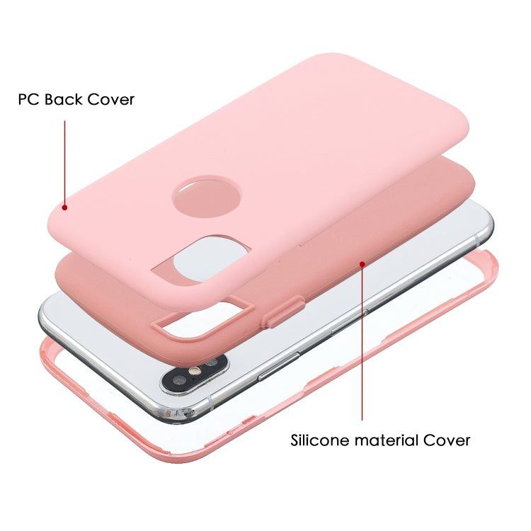 For iPhone X / XS 3 in 1 Shockproof PC + Silicon Case