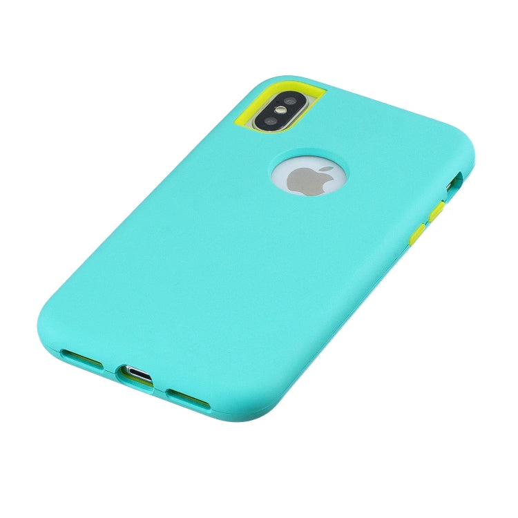 For iPhone XR 3 in 1 Shockproof PC + Silicon Case