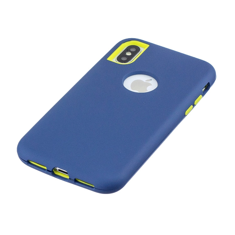 For iPhone XR 3 in 1 Shockproof PC + Silicon Case