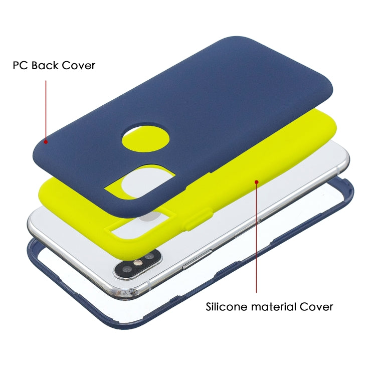 For iPhone XR 3 in 1 Shockproof PC + Silicon Case