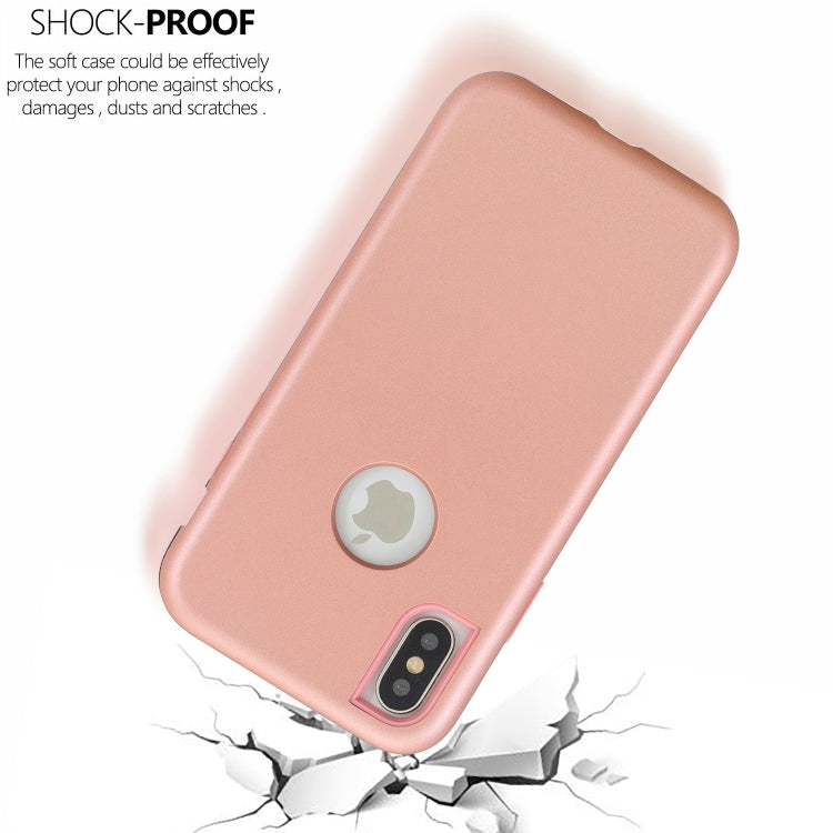 For iPhone XS Max 3 in 1 Shockproof PC + Silicon Case
