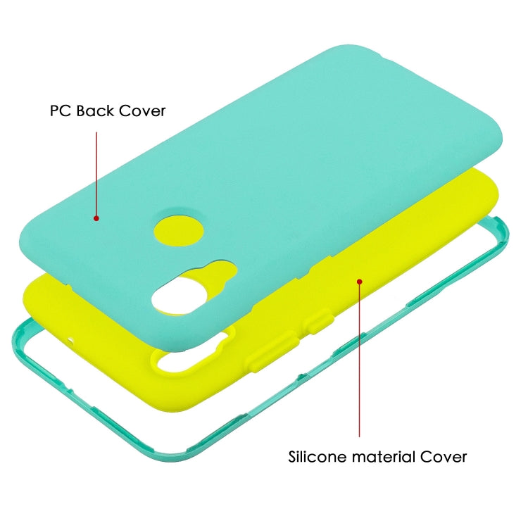 For Huawei P Smart (2019) 3 in 1 Shockproof PC + Silicon Case