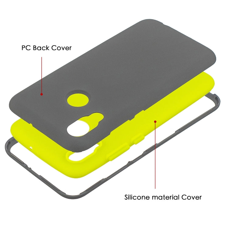 For Huawei P Smart (2019) 3 in 1 Shockproof PC + Silicon Case