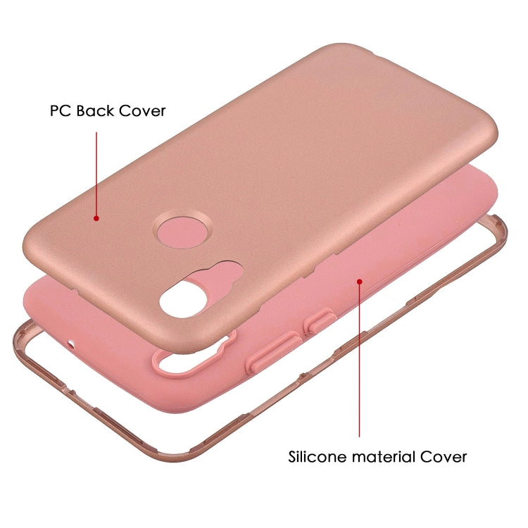 For Huawei P Smart (2019) 3 in 1 Shockproof PC + Silicon Case