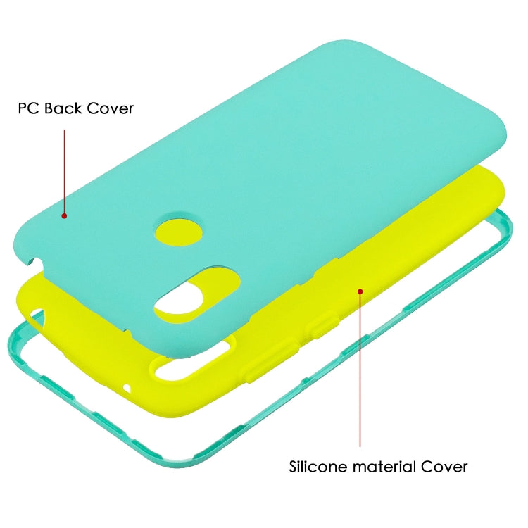 For Huawei Y6 (2019) 3 in 1 Shockproof PC + Silicon Case