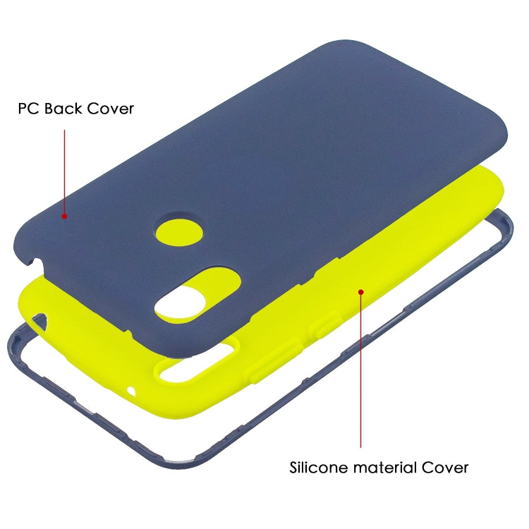 For Huawei Y6 (2019) 3 in 1 Shockproof PC + Silicon Case