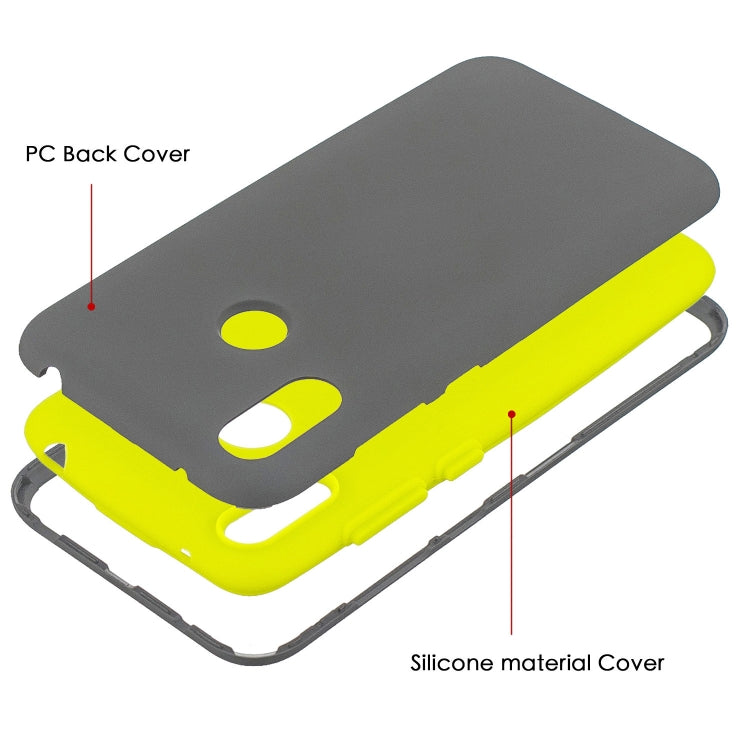 For Huawei Y6 (2019) 3 in 1 Shockproof PC + Silicon Case