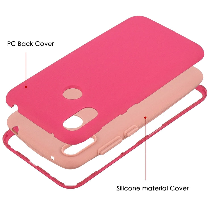 For Huawei Y7 (2019) 3 in 1 Shockproof PC + Silicon Case