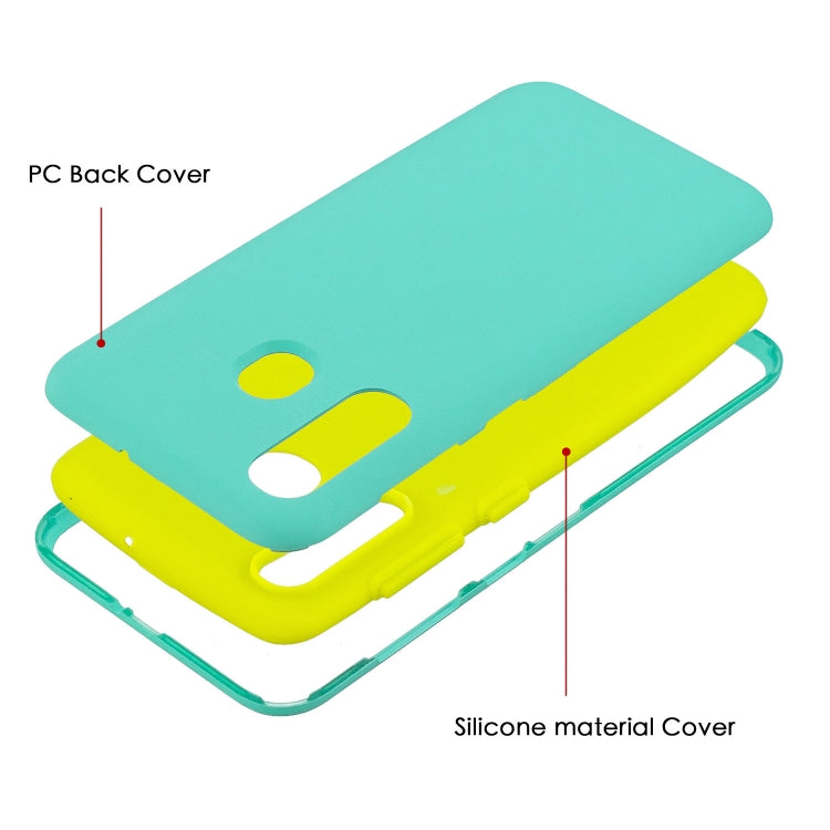 For Galaxy A20e 3 in 1 Shockproof PC + Silicon Case