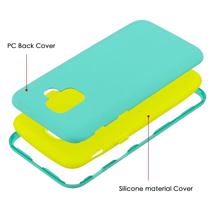 For Galaxy A6 (2018) 3 in 1 Shockproof PC + Silicon Case