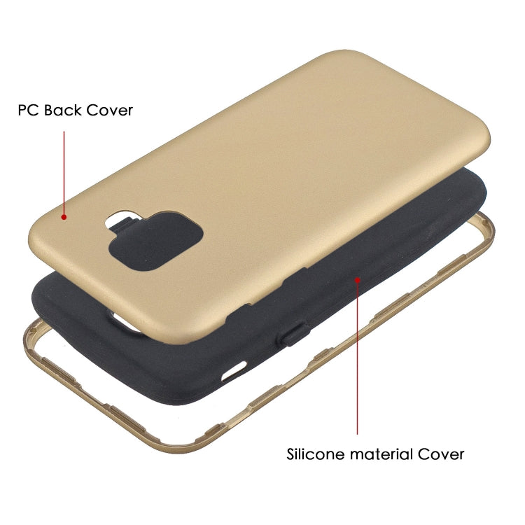 For Galaxy A6 (2018) 3 in 1 Shockproof PC + Silicon Case