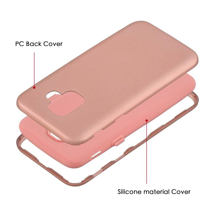 For Galaxy A6 (2018) 3 in 1 Shockproof PC + Silicon Case
