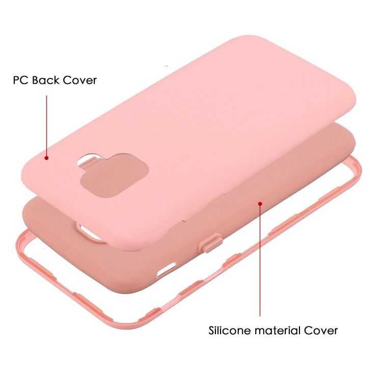 For Galaxy A6 (2018) 3 in 1 Shockproof PC + Silicon Case