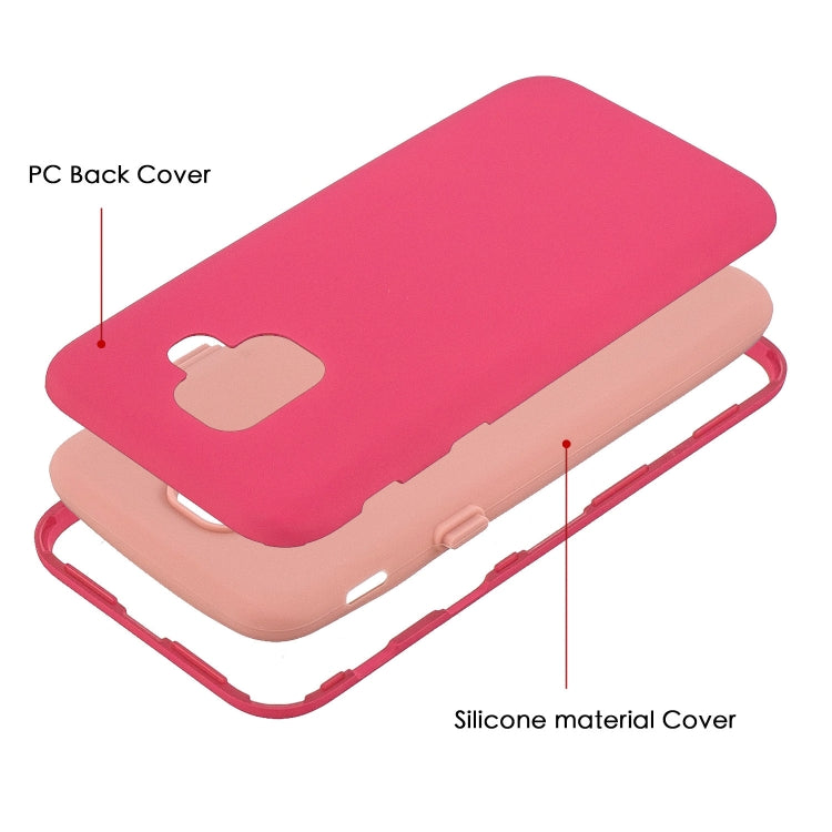 For Galaxy A6 (2018) 3 in 1 Shockproof PC + Silicon Case