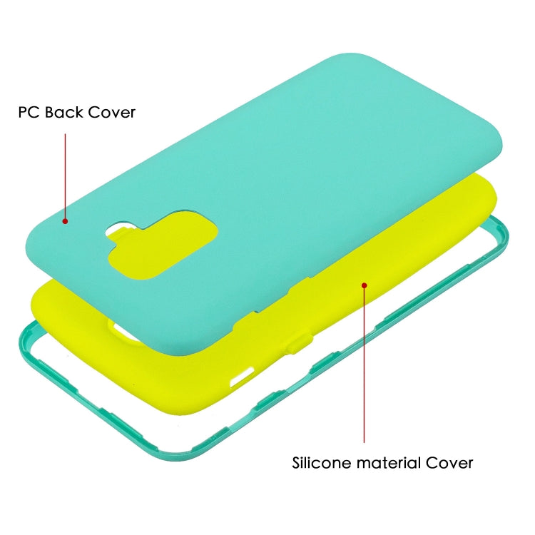 For Galaxy A6+ 3 in 1 Shockproof PC + Silicon Case
