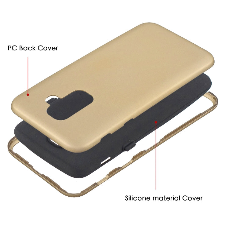 For Galaxy A6+ 3 in 1 Shockproof PC + Silicon Case