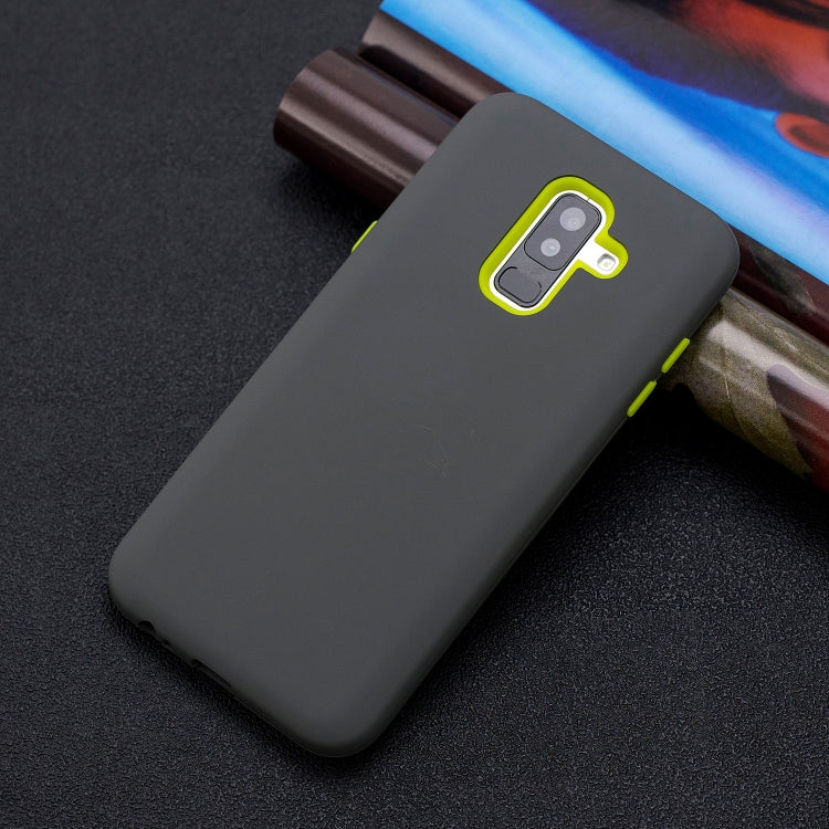 For Galaxy A6+ 3 in 1 Shockproof PC + Silicon Case