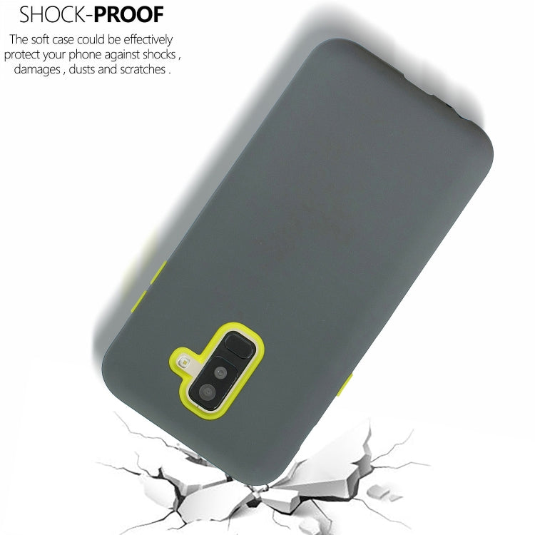 For Galaxy A6+ 3 in 1 Shockproof PC + Silicon Case