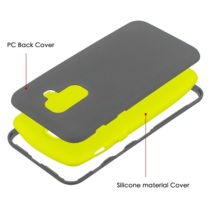 For Galaxy A6+ 3 in 1 Shockproof PC + Silicon Case