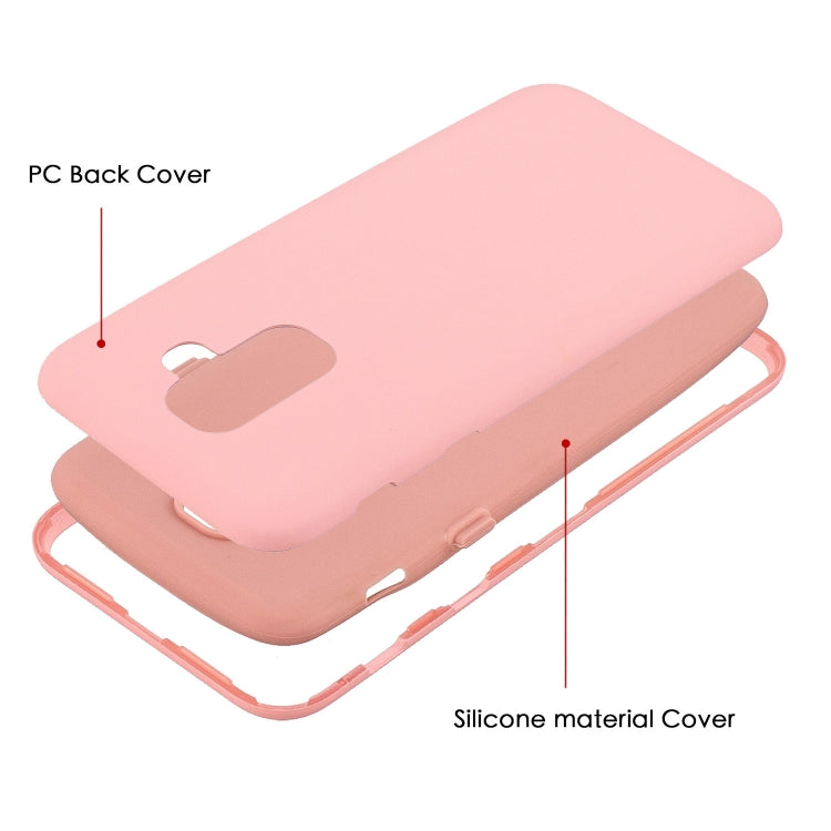 For Galaxy A6+ 3 in 1 Shockproof PC + Silicon Case