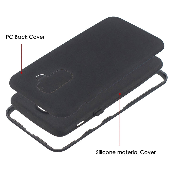 For Galaxy A6+ 3 in 1 Shockproof PC + Silicon Case