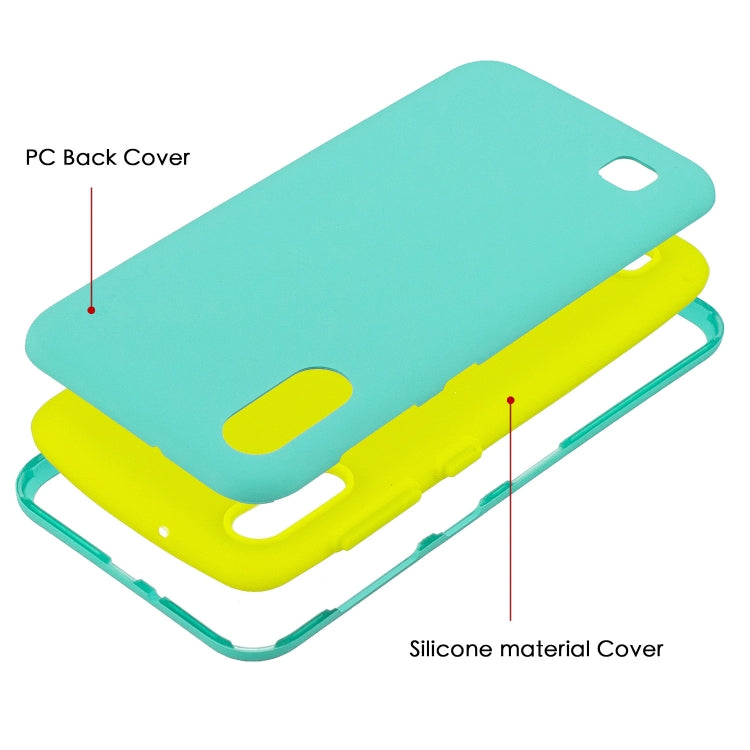 For Galaxy A10 3 in 1 Shockproof PC + Silicon Case