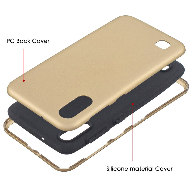 For Galaxy A10 3 in 1 Shockproof PC + Silicon Case