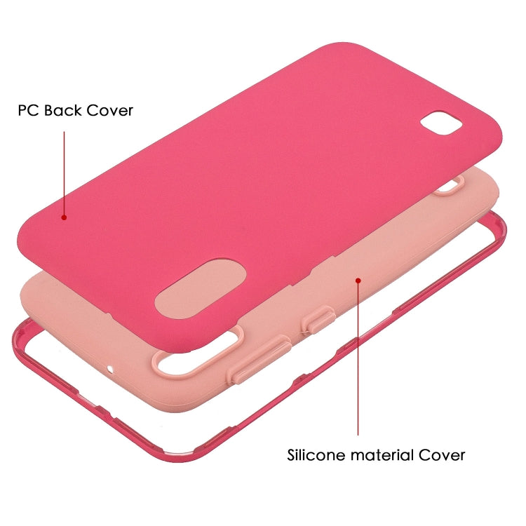 For Galaxy A10 3 in 1 Shockproof PC + Silicon Case