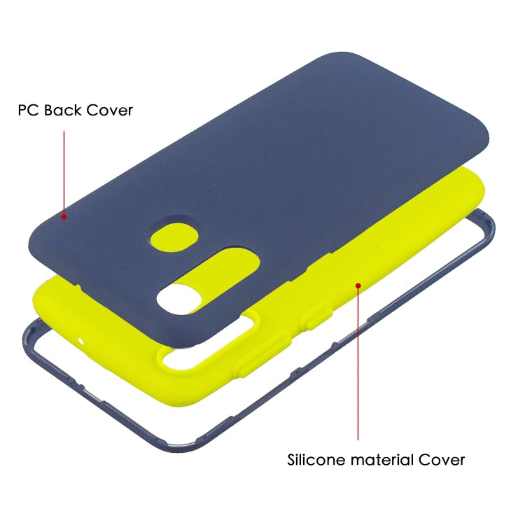 For Galaxy A30 3 in 1 Shockproof PC + Silicon Case