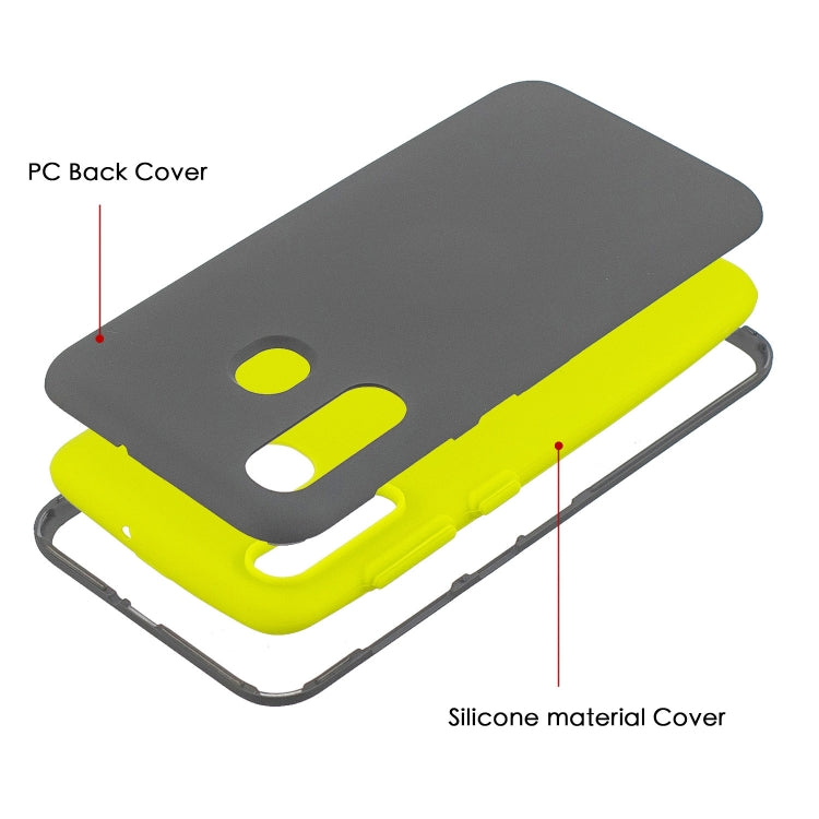 For Galaxy A30 3 in 1 Shockproof PC + Silicon Case