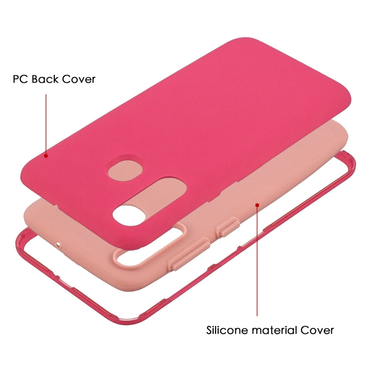 For Galaxy A30 3 in 1 Shockproof PC + Silicon Case