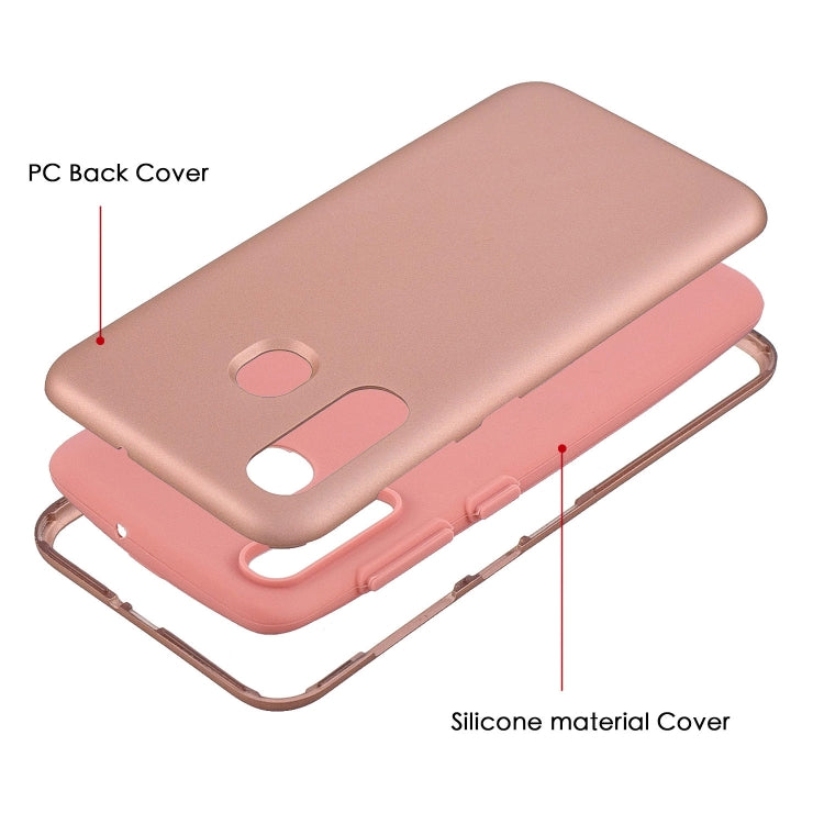 For Galaxy A40 3 in 1 Shockproof PC + Silicon Case