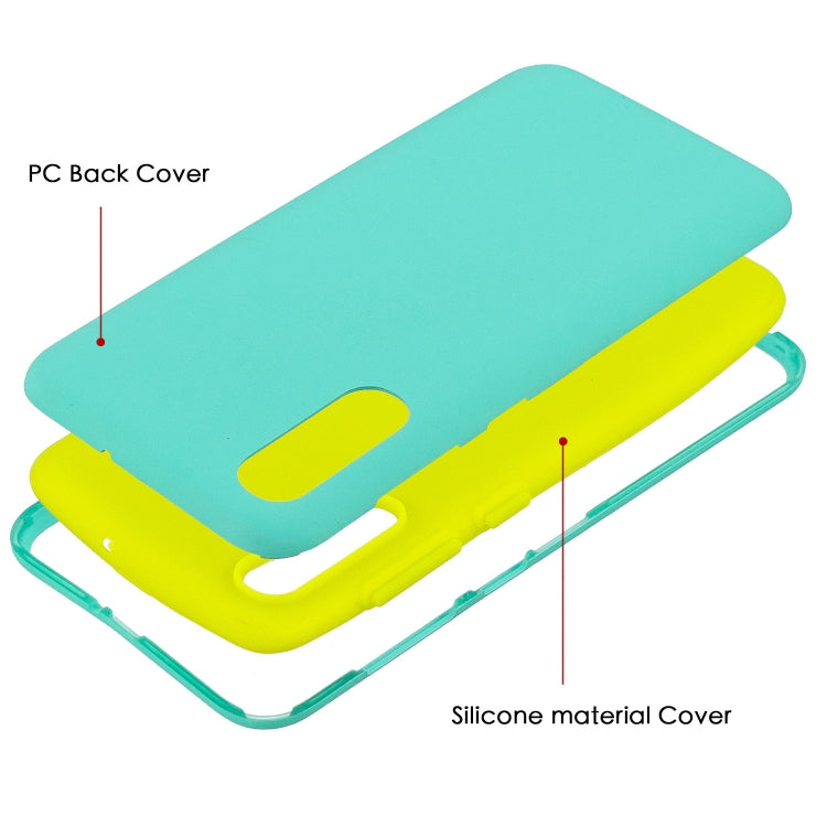 For Galaxy A50 3 in 1 Shockproof PC + Silicon Case
