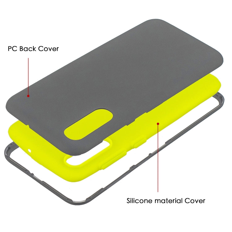 For Galaxy A50 3 in 1 Shockproof PC + Silicon Case