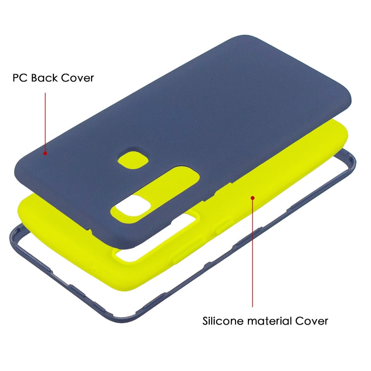 For Galaxy A9 (2018) 3 in 1 Shockproof PC + Silicon Case