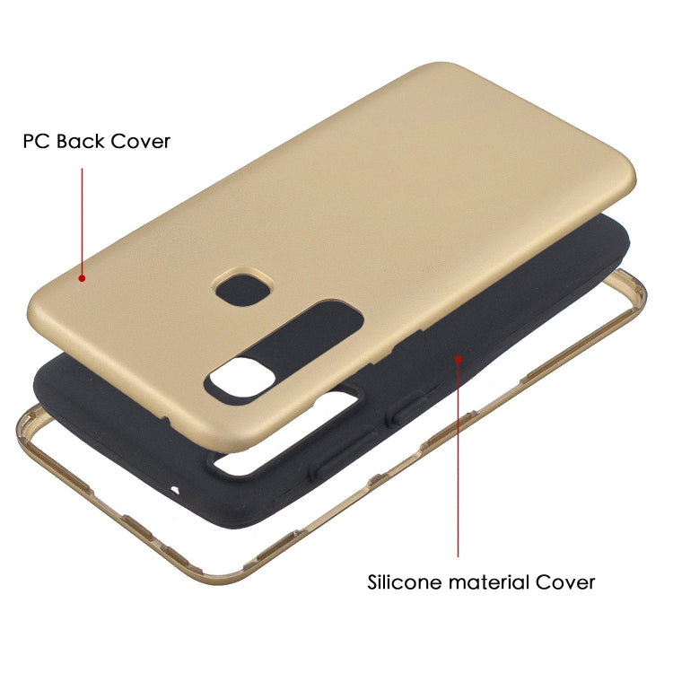 For Galaxy A9 (2018) 3 in 1 Shockproof PC + Silicon Case