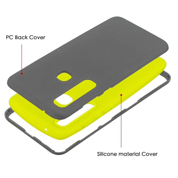 For Galaxy A9 (2018) 3 in 1 Shockproof PC + Silicon Case