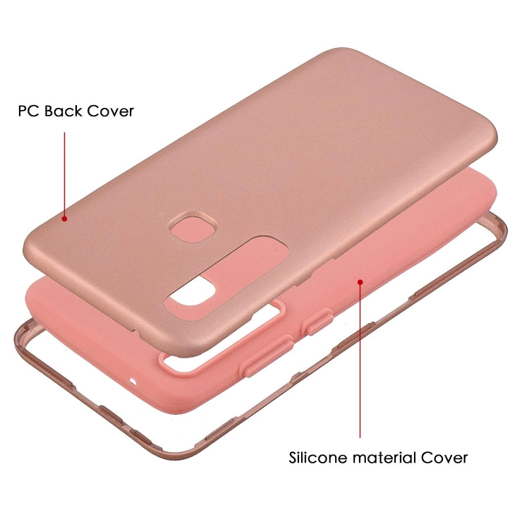 For Galaxy A9 (2018) 3 in 1 Shockproof PC + Silicon Case