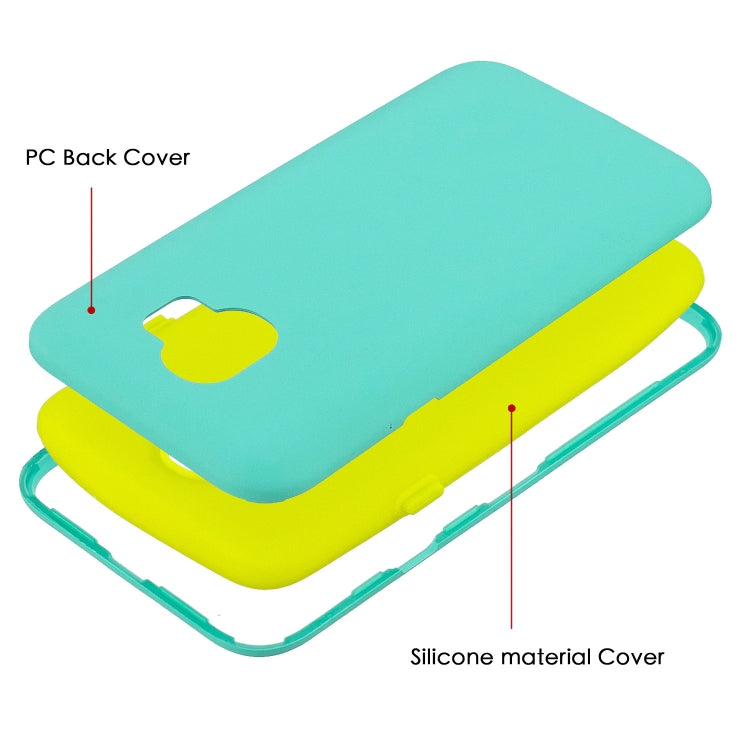 For Galaxy J4 (2018) 3 in 1 Shockproof PC + Silicon Case