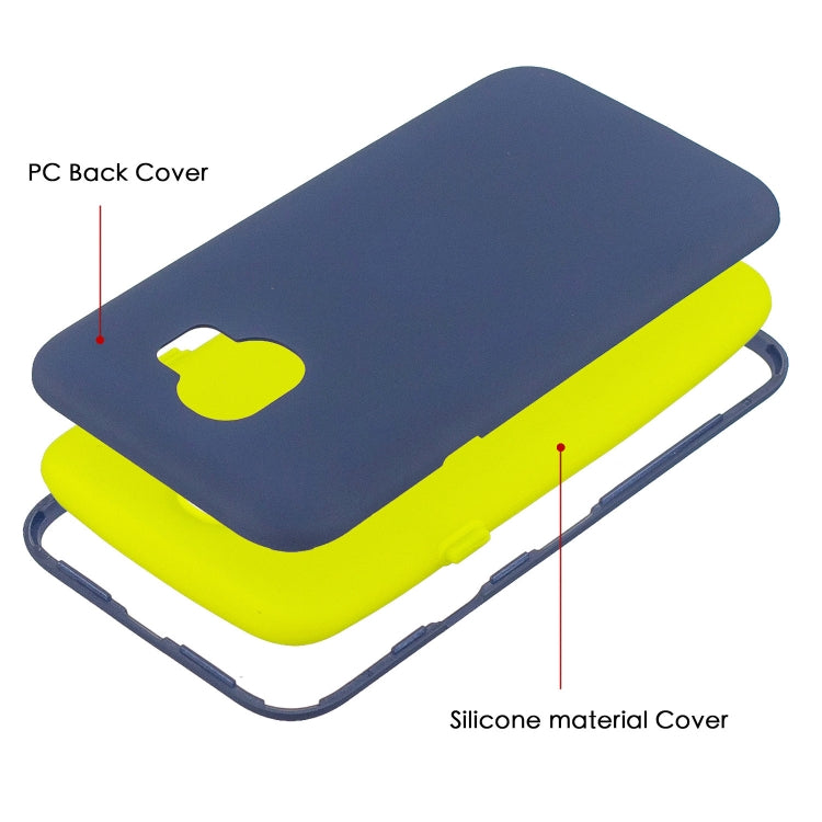 For Galaxy J4 (2018) 3 in 1 Shockproof PC + Silicon Case
