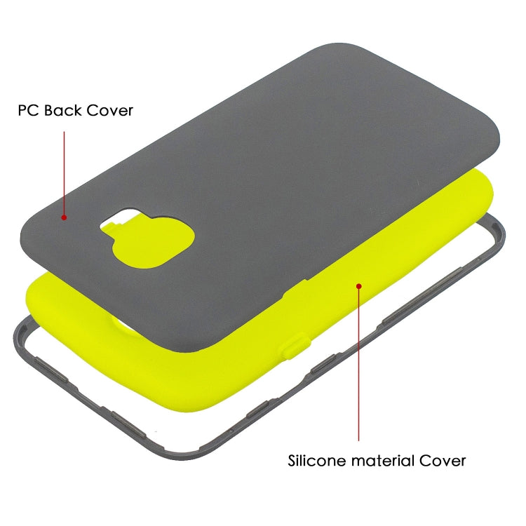 For Galaxy J4 (2018) 3 in 1 Shockproof PC + Silicon Case