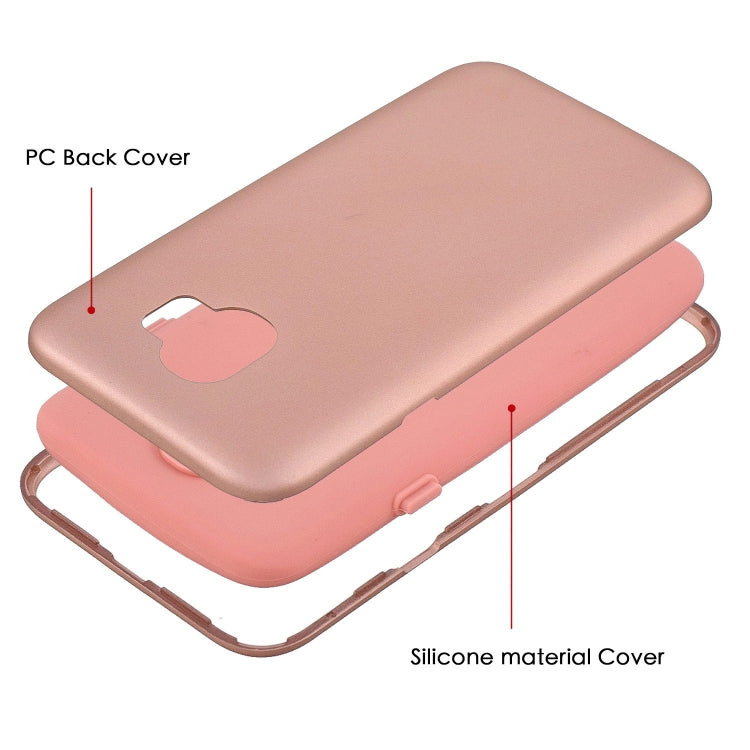 For Galaxy J4 (2018) 3 in 1 Shockproof PC + Silicon Case