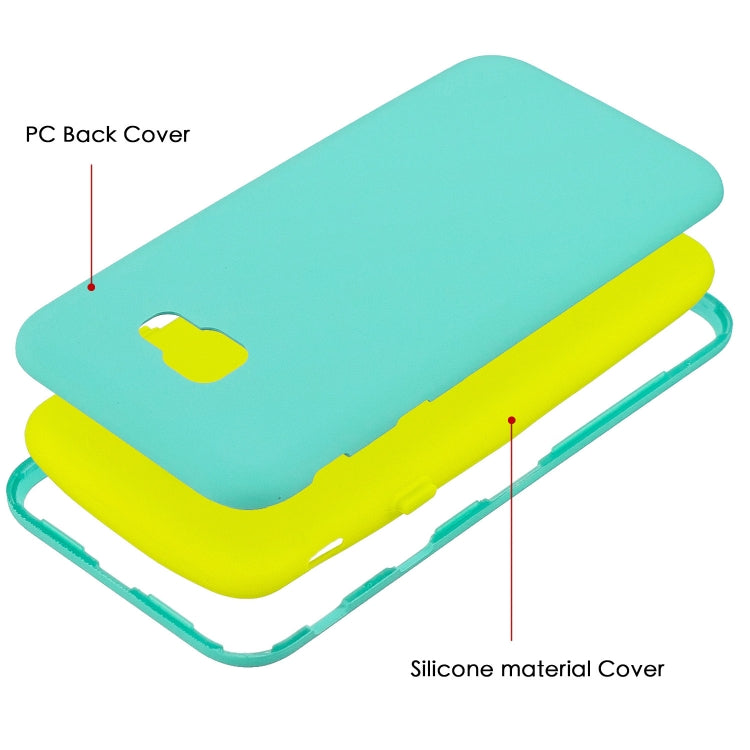 For Galaxy J4+ 3 in 1 Shockproof PC + Silicon Case