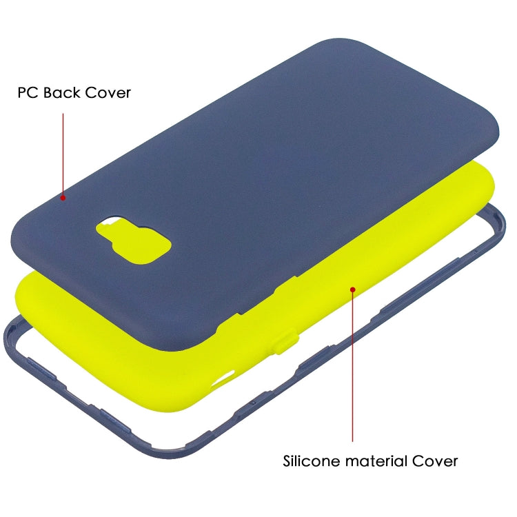 For Galaxy J4+ 3 in 1 Shockproof PC + Silicon Case
