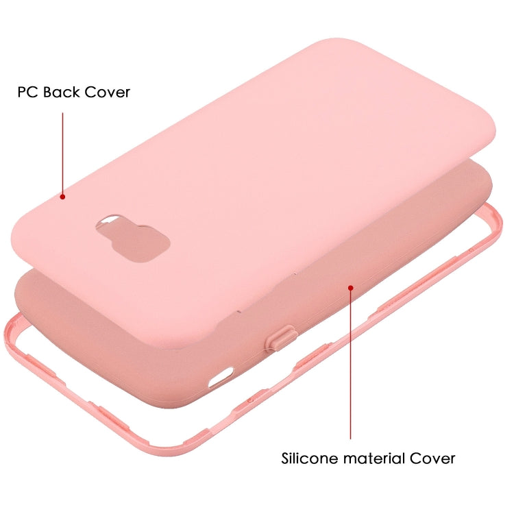 For Galaxy J4+ 3 in 1 Shockproof PC + Silicon Case